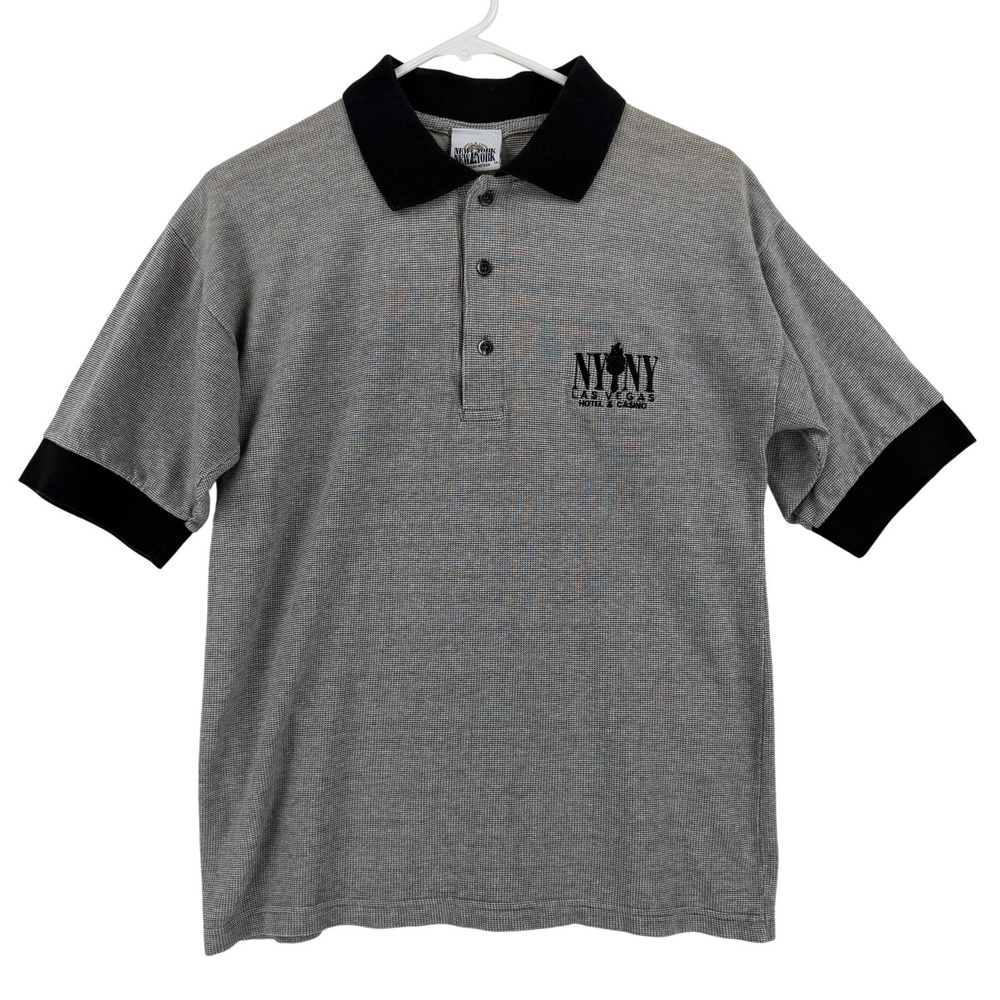 VTG New York New York Polo‎ Shirt Mens Medium NYNY Hotel Casino Las Vegas Logo